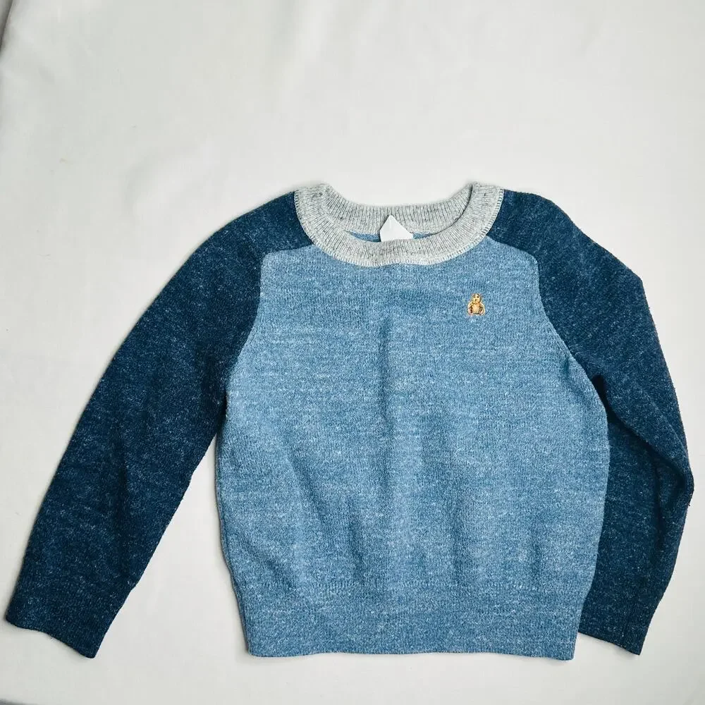 Baby Gap Blue Color Block Pullover Sweater Sz 3